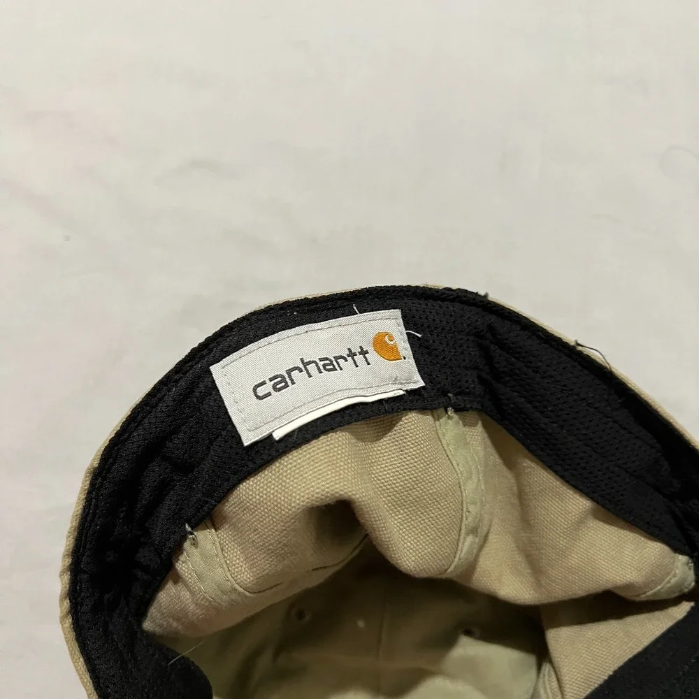 Carhartt Mens Dusky Beige Flex 89 Embroidered Workwear Fitted Hat Cap Medium